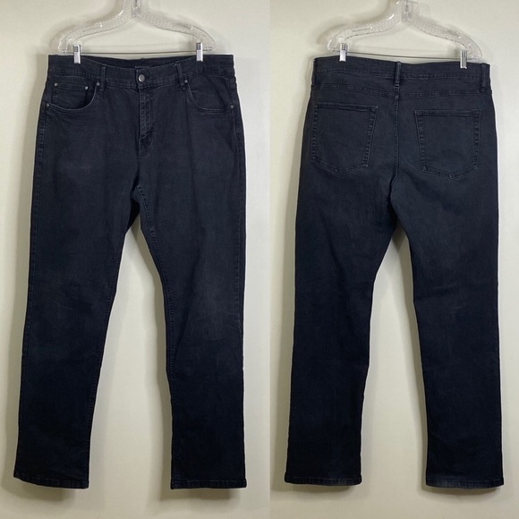 BRITCHES MENS FADED BLACK JEANS ZIP CLOSURE 98% COTTON 38W, 36L - Picture 1 of 15